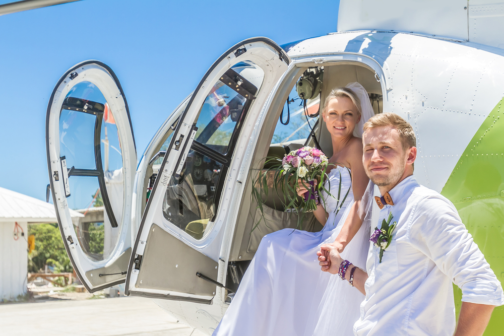 wedding helicopter